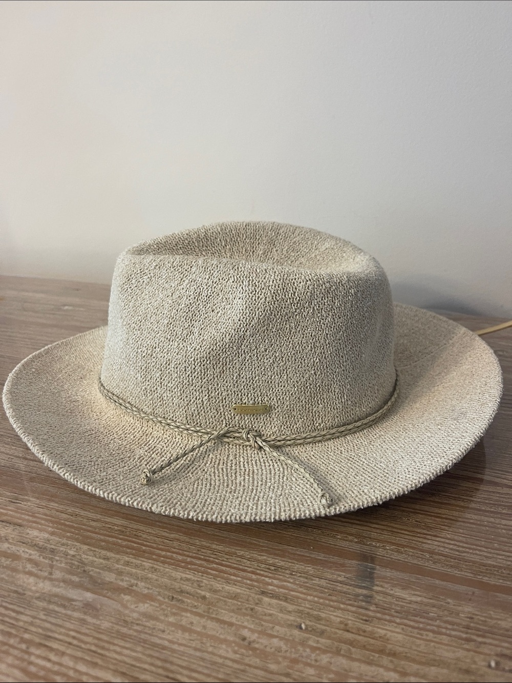 Kooringal Neutral Beige Woven Safari Hat with Decorative Tie